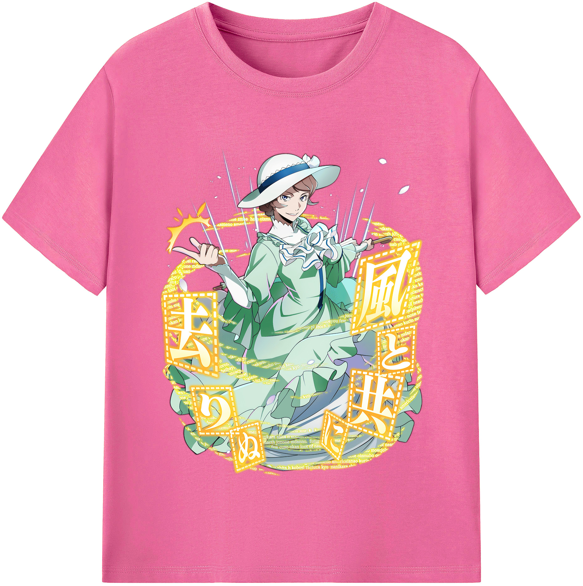 （画像用） 文豪ストレイドッグス Bungo Stray Dogs レディースカジュアルプリントTシャツ（綿100％）